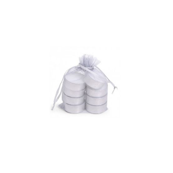 SENZA Organza Tealight Bag /8 Silver