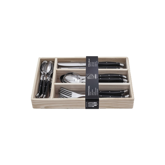 Style de Vie Laguile - Cutlery 24-piece Black
