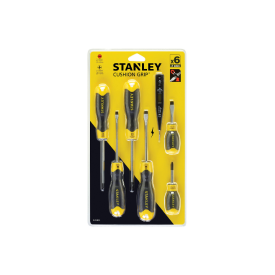 Stanley 6-Delige Cushiongrip Schroevendraaierset