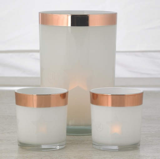 [25418] Set of three mood lights "STARS" with a copper edge