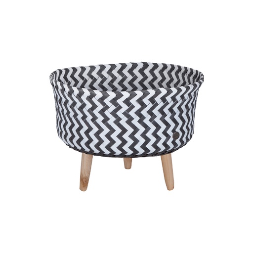 [34793] Basket Up Low White Dark Grey