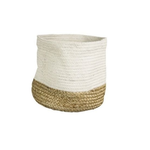 [37603]  Jute mand Wit Naturel