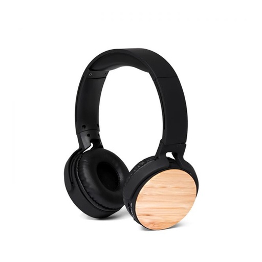 [68489] BRAINZ Bluetooth Headphone Bamboo